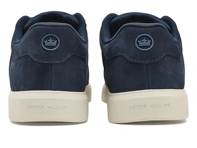 Peter Millar Drift Classic Nubuck Sneaker In Blue