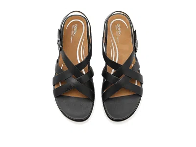 Aetrex Carmen Platform Sandals In Black