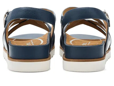 Aetrex Carmen Platform Sandals In Blue