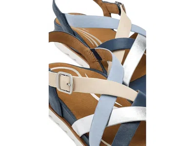 Aetrex Carmen Platform Sandals In Blue