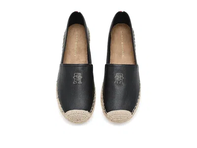 Tommy Hilfiger Th Monogram Leather Espadrille In Gray