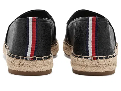 Tommy Hilfiger Th Monogram Leather Espadrille In Gray