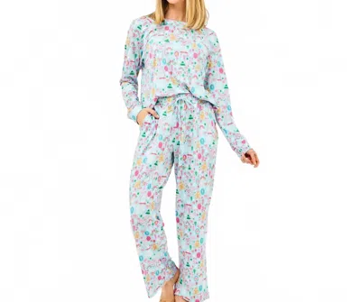 Michelle Mcdowell Annie Pajama Set In Jolly Jubilee In Blue | ModeSens