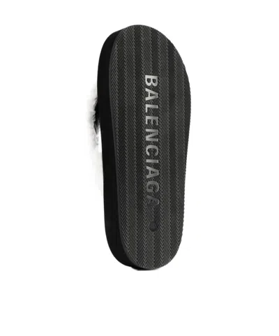 Balenciaga Jet Leg Platform Flip Flops In Viscose In White