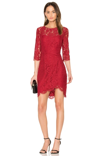 Cupcakes And Cashmere Joby Dress In Brick Red