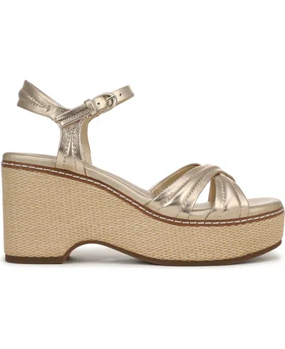 Naturalizer Dovie Ankle Straple Platform Wedge In Multi