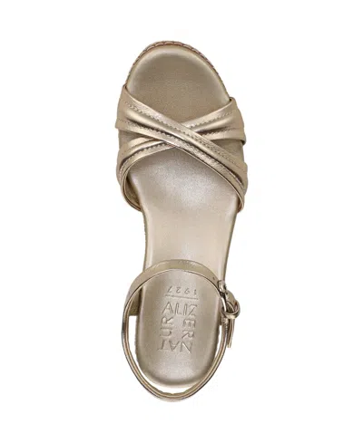 Naturalizer Dovie Ankle Straple Platform Wedge In Multi