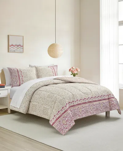 Macy's Adalia Reversible 3-pc. Comforter Sets In Pink