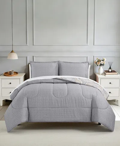 Macy's Estelle Reversible 3-pc. Comforter Sets In Gray
