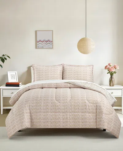 Macy's Adalia Reversible 3-pc. Comforter Sets In Pink