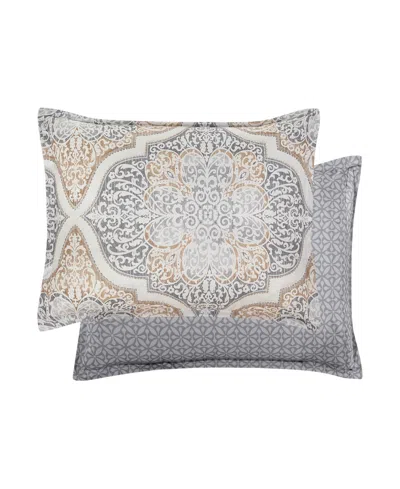 Macy's Estelle Reversible 3-pc. Comforter Sets In Gray