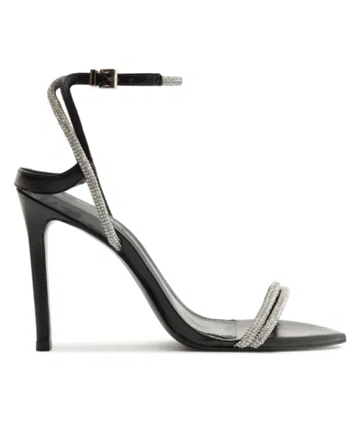 Schutz Skye Shine Ankle Strap Sandal In Black