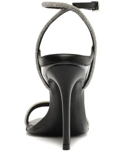 Schutz Skye Shine Ankle Strap Sandal In Black