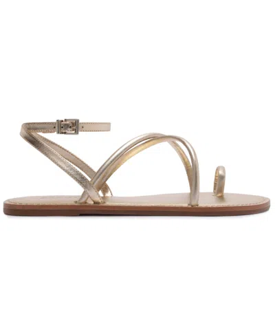 Schutz Valeria Toe Loop Ankle Strap Sandal In Brown