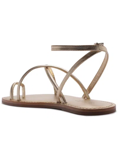 Schutz Valeria Toe Loop Ankle Strap Sandal In Brown