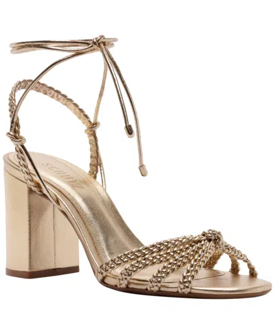 Schutz Adele Ankle Strap Sandal In Gold
