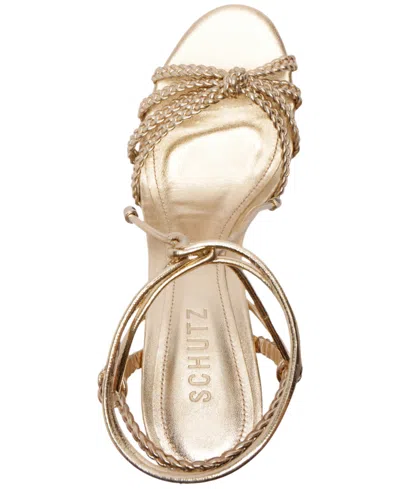 Schutz Adele Ankle Strap Sandal In Gold
