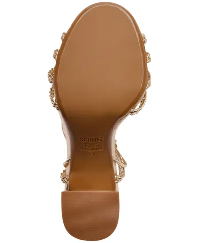 Schutz Adele Ankle Strap Sandal In Gold