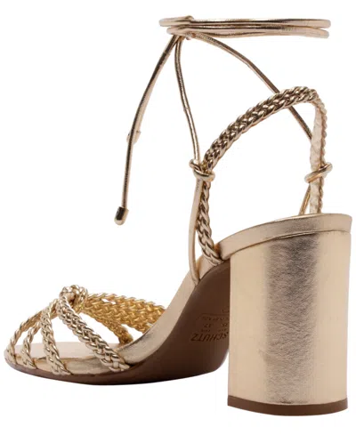 Schutz Adele Ankle Strap Sandal In Gold