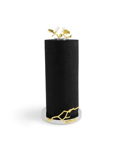 Michael Aram Butterfly Gingko Gold Tone Paper Towel Holder In Black
