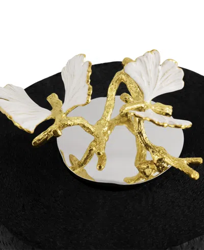 Michael Aram Butterfly Gingko Gold Tone Paper Towel Holder In Black