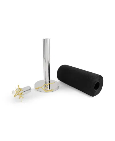 Michael Aram Butterfly Gingko Gold Tone Paper Towel Holder In Black