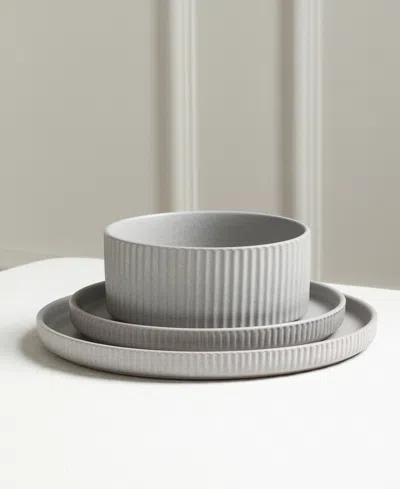 Stone Lain Haven 16 Pc. Dinnerware Set, Service For 4 In Gray