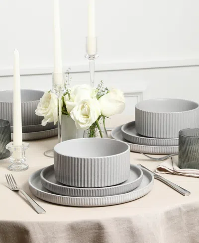 Stone Lain Haven 16 Pc. Dinnerware Set, Service For 4 In Gray