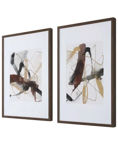 Uttermost Interjection Abstract Prints, Set Of 2 In Multi