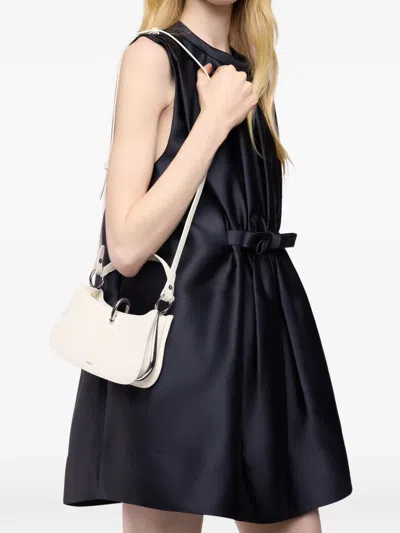 Rabanne Micro Ring Leather Top Handle Bag In Neutral