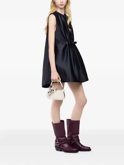 Rabanne Micro Ring Leather Top Handle Bag In Neutral