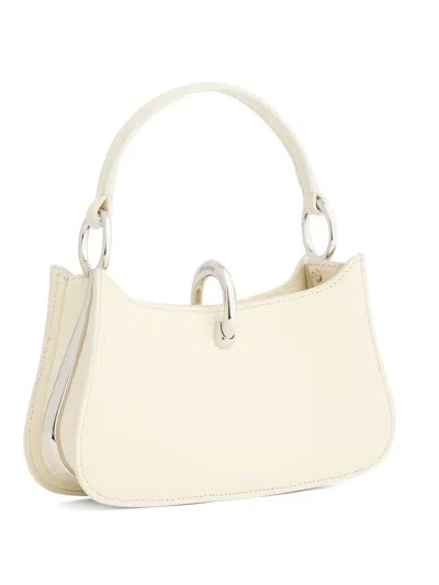 Rabanne Micro Ring Leather Top Handle Bag In Neutral