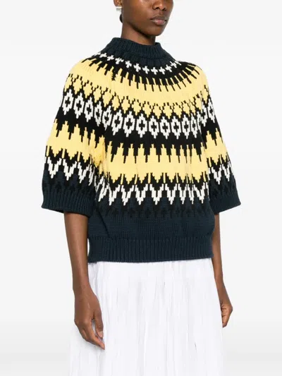 N°21 Patterned Round-neck Sweater In Multi