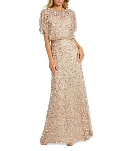 Mac Duggal 14523 Long Formal Beaded Mother Of The Bride Dress In Neutral