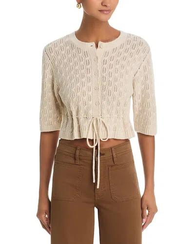 Frame Womens Oatmeal Heather The Clover Cashmere And Wool Cardigan In Neutral