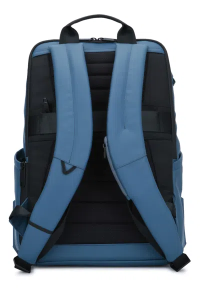 Piquadro Zip Backpack In Blue