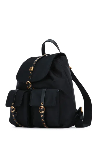 Pinko Backpack Classic Nylon+pu In Pattern