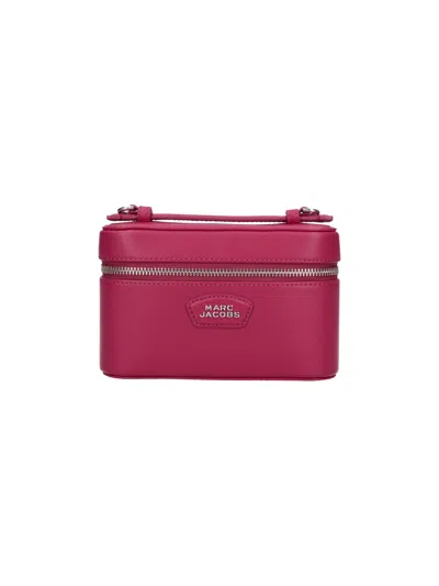 Marc Jacobs The Vanity Bag Pink Crossbody Bag With Removable Shoulder Strap And Logo Lettering On The Front In L In Purple