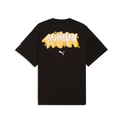Puma X Pokémon Pikachu Men's Oversized T-shirt In Black