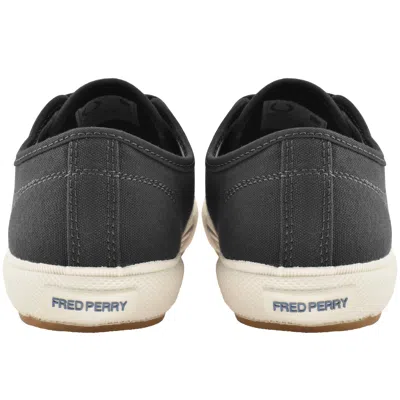 Fred Perry B708 Canvas Trainers Grey In Black