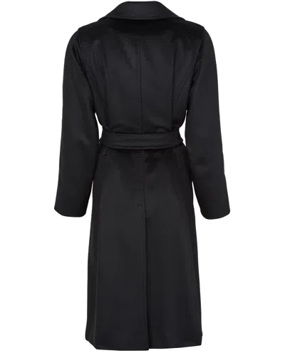 Max Mara Manuela Maxi Belted Coat In Black