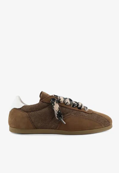 Represent Low-pro Nubuck Patterned-laces Sneakers In Brown
