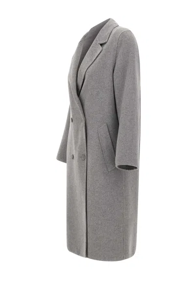 Kaos Oversized Double-breasted Coat In Gray
