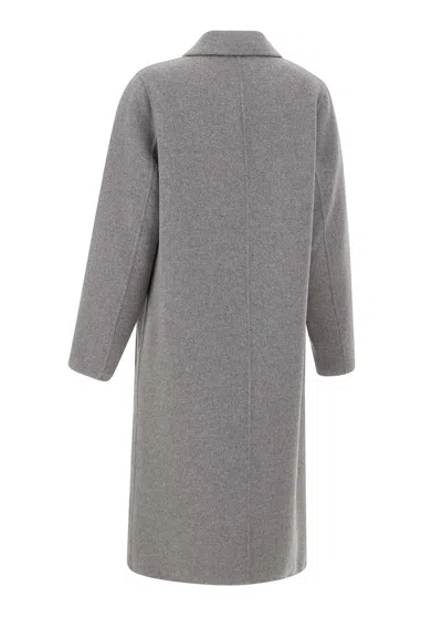 Kaos Oversized Double-breasted Coat In Gray