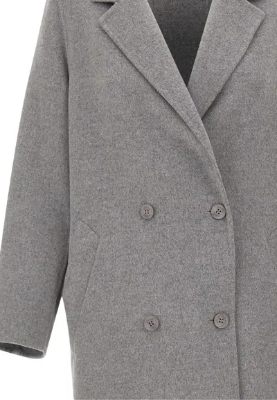 Kaos Oversized Double-breasted Coat In Gray