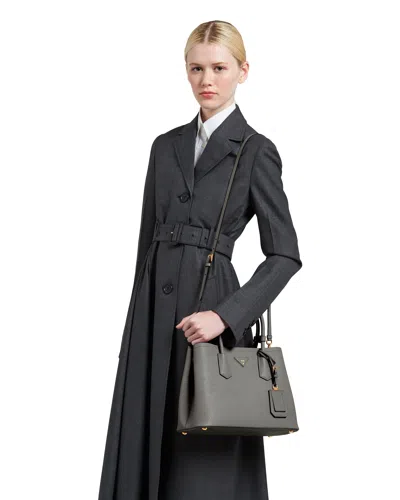 Prada Double Medium Saffiano Leather Bag