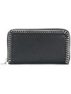 Stella Mccartney Falabella Top Zip Wallet In Black