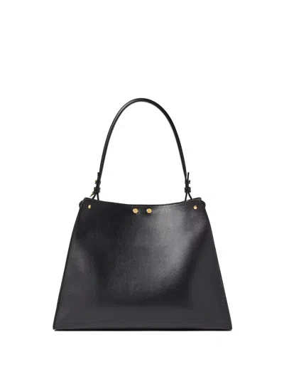 Fendi Medium Way Leather Shoulder Bag In Black