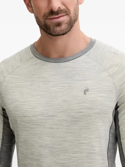 Peak Performance Panelled Long-sleeve Base Layer In Gray