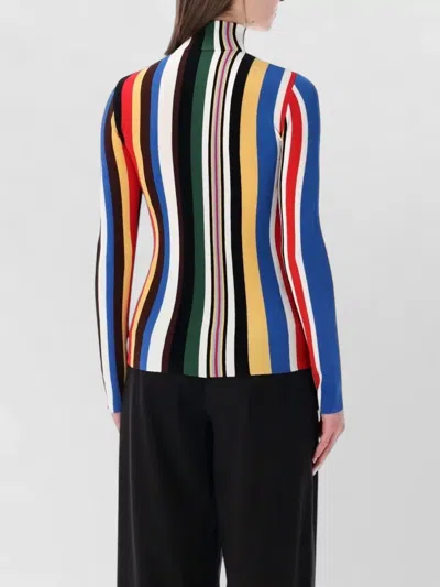 Loewe Women Multicolour Striped Ribbed Top, S Luxury Tops For Women Darveys In Multi